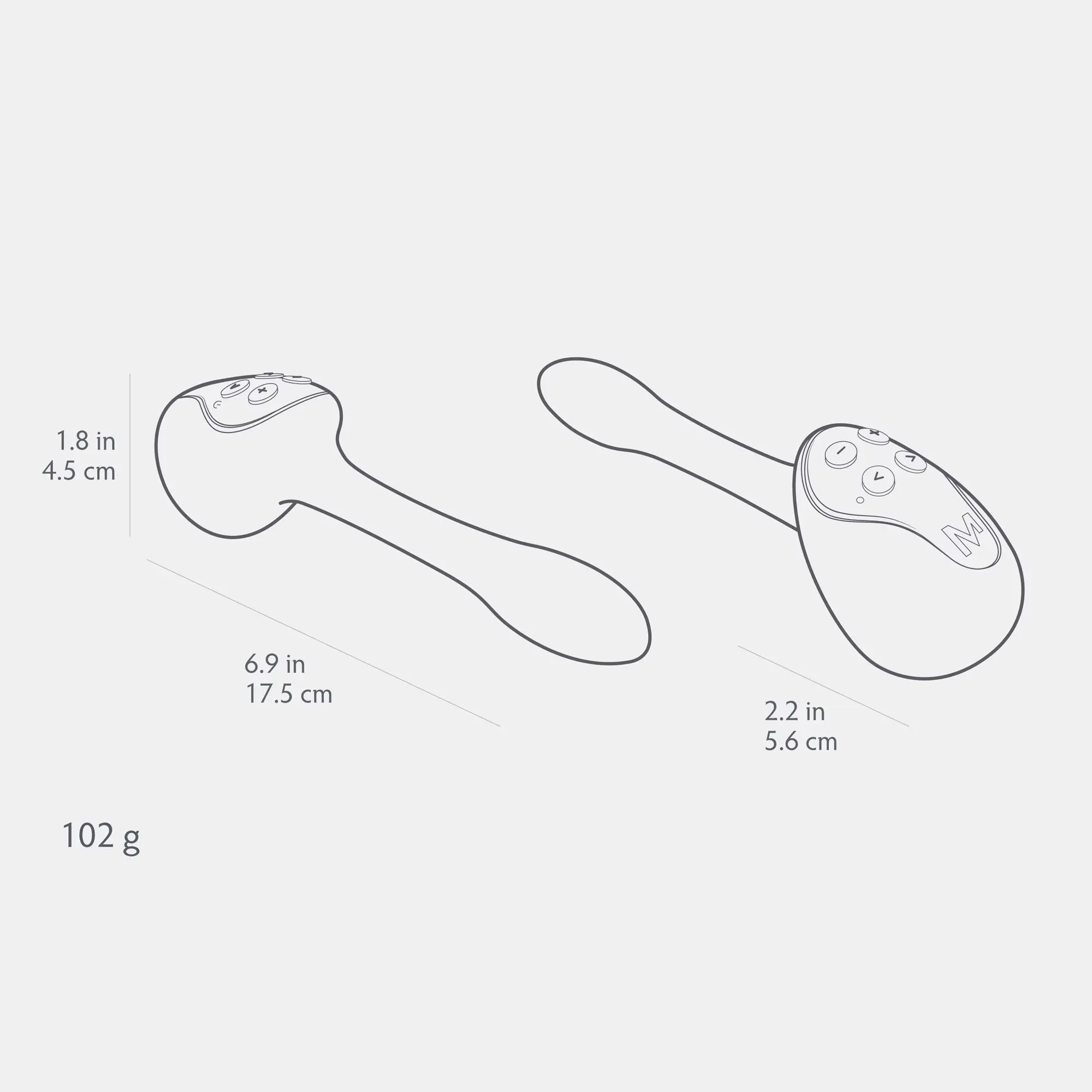 Molto | World's First Bendable Ultra-Slim Prostate Vibrator | Product Dimensions | Mens Health Downunder