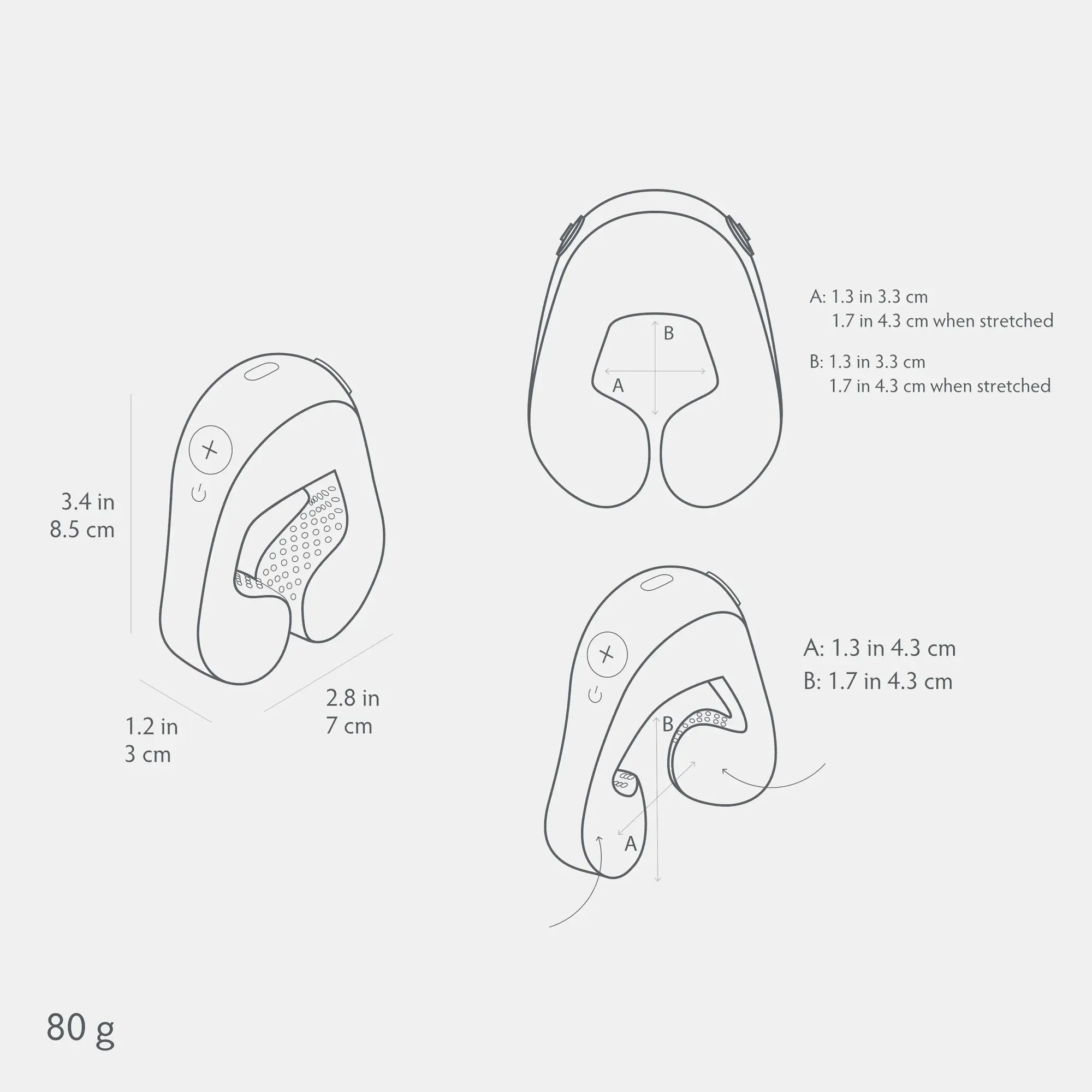 Tenuto Mini | Compact Wearable Vibrator | Product Measurements | Mens Health Downunder