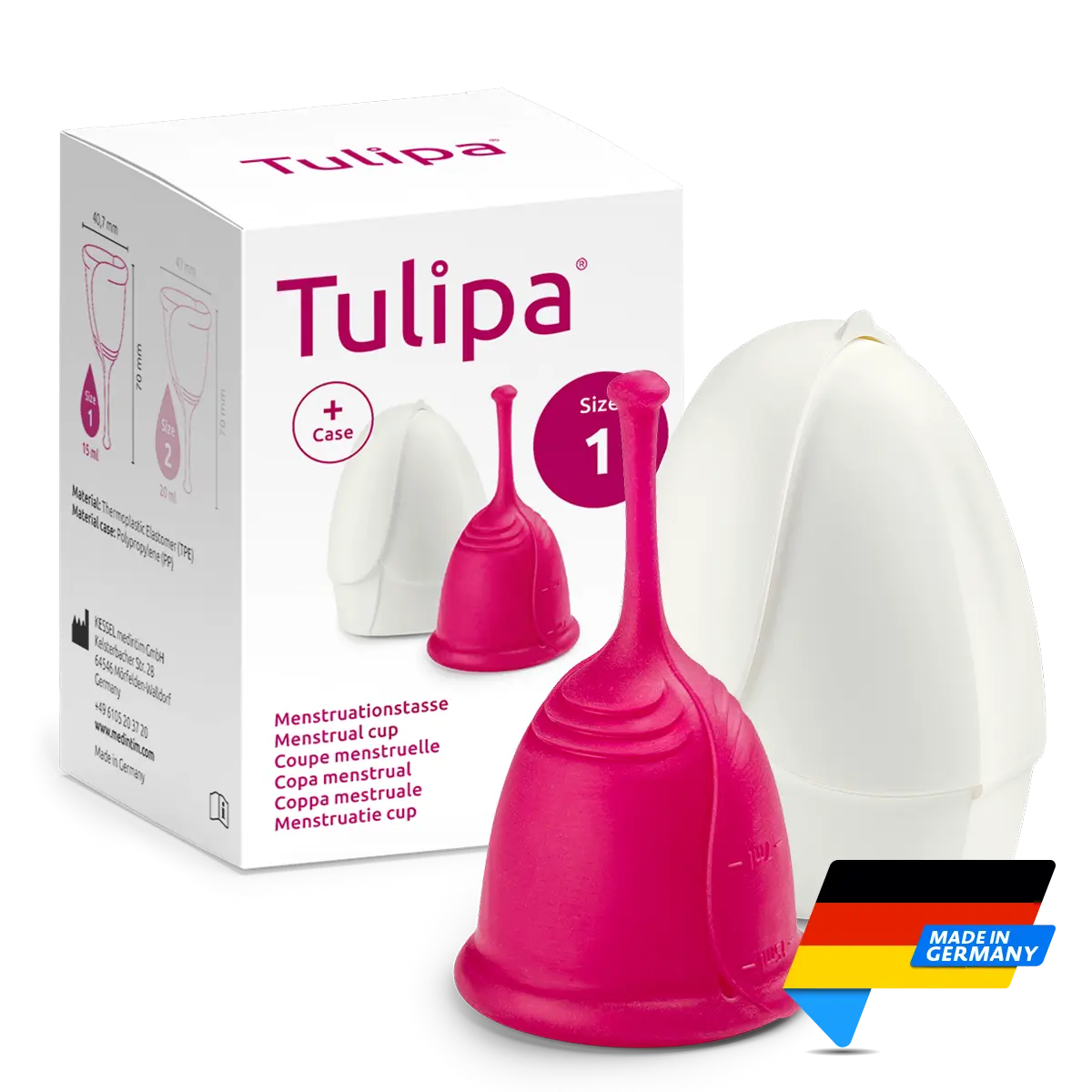 Medintim Tulipa Menstrual Cup | Size 1 Package | Made in Germany | Mens Health Downunder