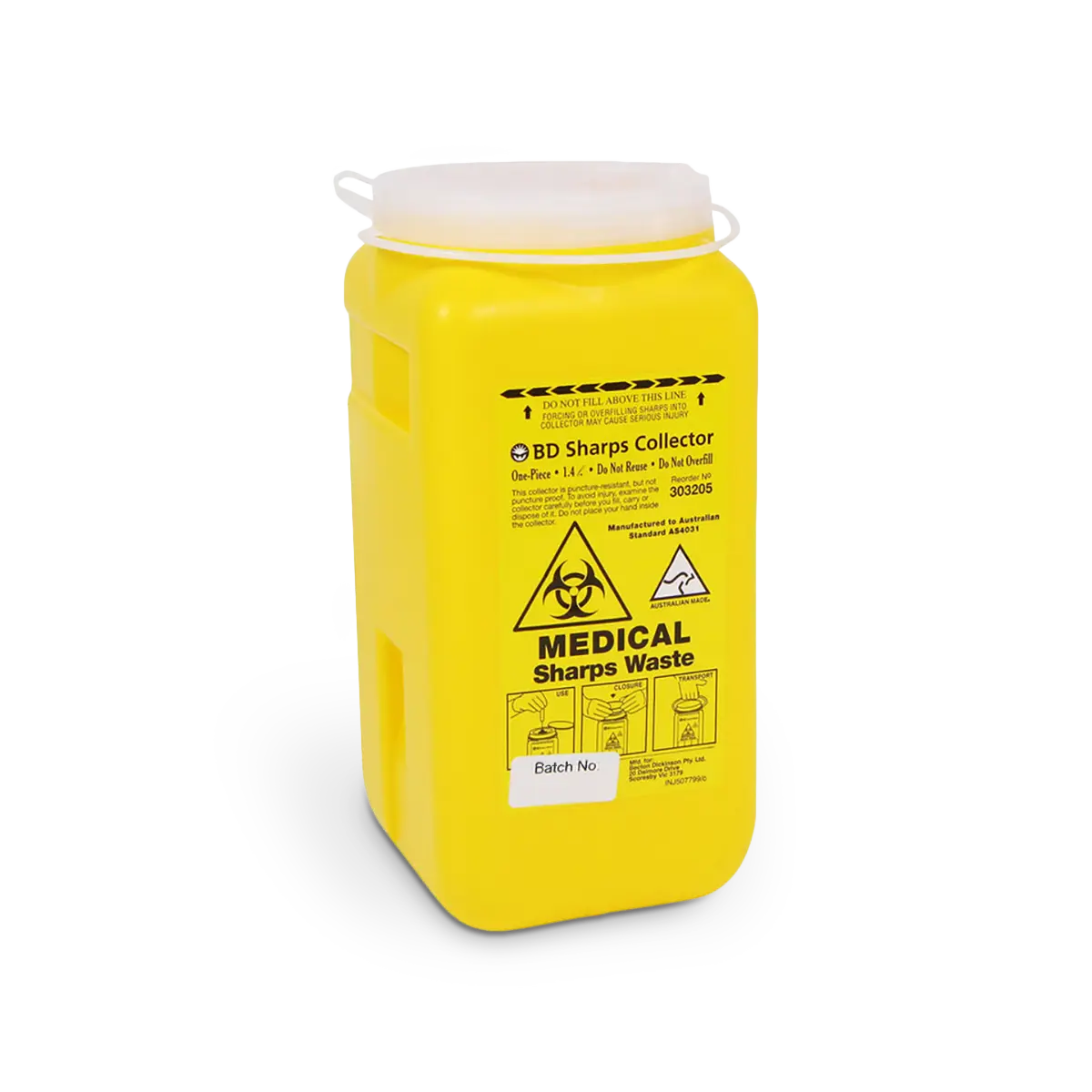 Sharps Disposal Bin | 1.4L | Mens Health Downunder